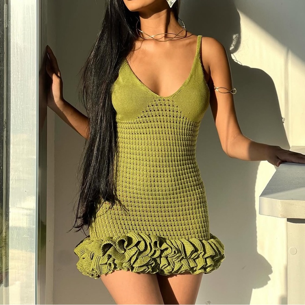 Micas Olive Knit Dress